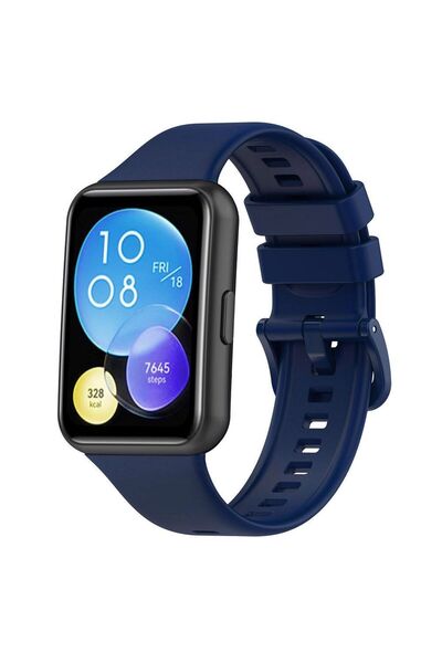 Sonique Λουράκι Σιλικόνης Soft Band για Huawei Fit 2 Active Μπλε Σκούρο