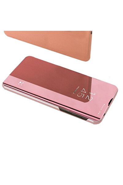OEM Clear View Cover Apple iPhone 12 Pro Max Ροζ Χρυσό