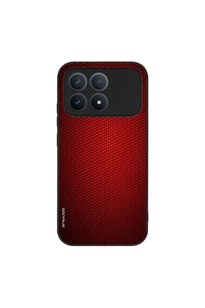 Sonique Θήκη Carbon Series για Xiaomi Poco F8 Pro 5G Κόκκινο