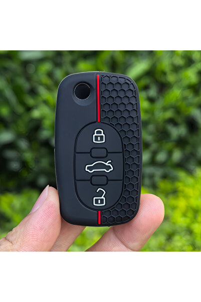 Choice Black Silicone Keychain For Audi A1 B6 A6 C5 A4 B5 TT 8N A2 A3 Cover O...