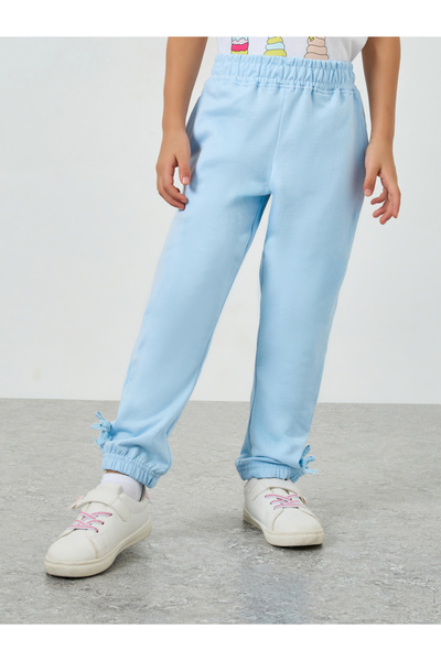 Styli Girls Elasticated Hem Joggers with Bow Applique