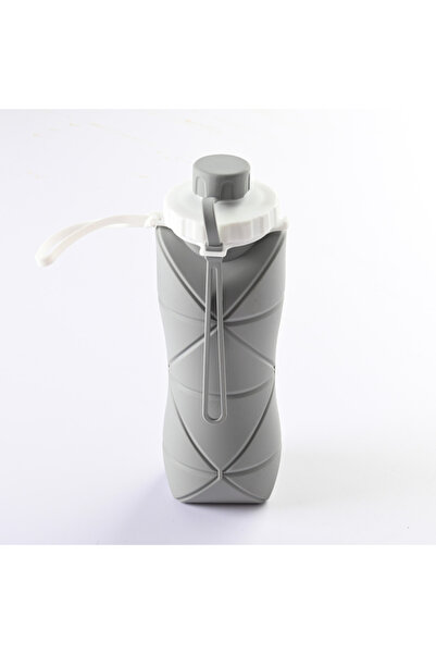 Choice7 Grey-600ml Silicone Folding Water Bottle - Large Capacity, Suitable f...