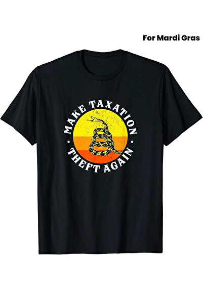 yiou trendy clothing Men's T-shirt - "Let Taxes Be theft Again" slogan - Retr...