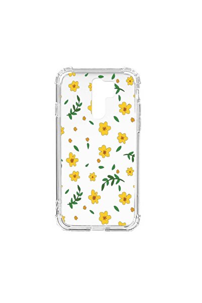bestcase Husă Antișoc din Silicon Compatibilă cu Xiaomi Redmi 9, Flori galben...