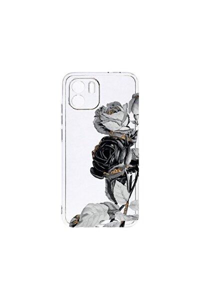 bestcase Прозрачен силиконов калъф 2ММ, съвместим с Xiaomi Redmi A2, Черна ро...