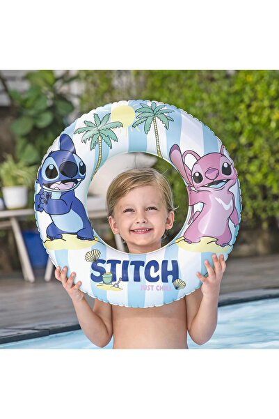 LRS STORE Lisanslı Stitch Çocuk Yüzme Simidi 56CM 3-6yaş Stitc -Lilo Havuz De...