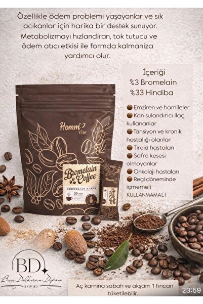 Homm Bitkisel Türkiye Homm Vita Bromelain Kahve