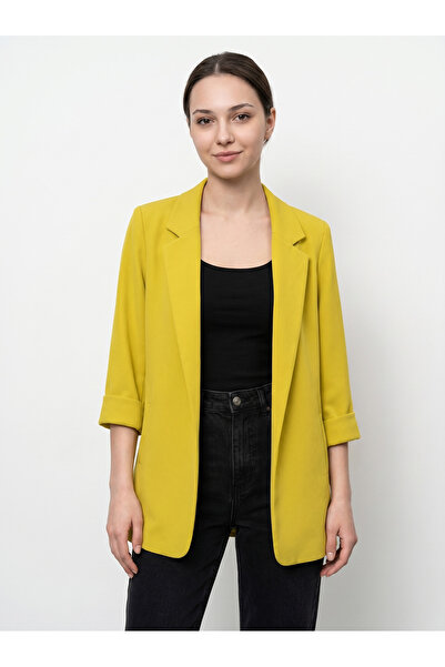 Suem Butik Yağ Yeşili Duble Kol Oversize Blazer Ceket