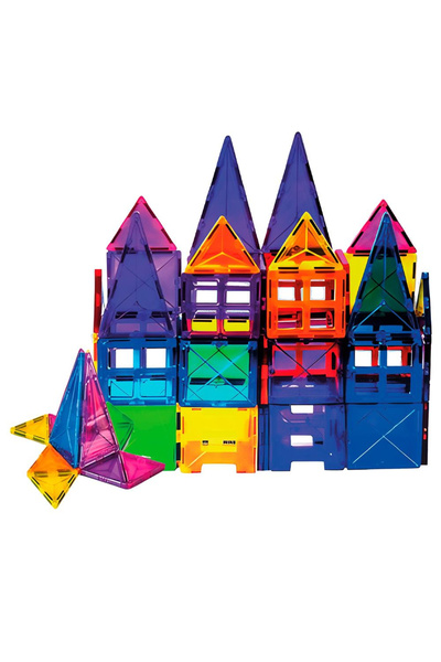 Brius Set educativ de cuburi magnetice de construcție pentru copii, 48 de pie...