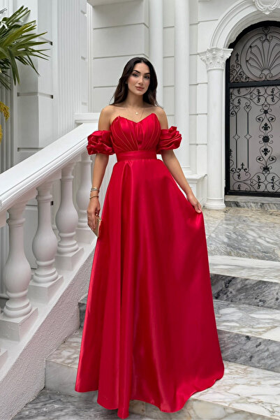 Sindimoda Burçak Balon Kol Prenses Abiye 401