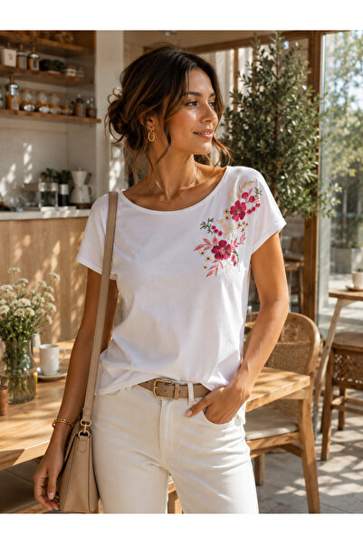 ERLINE Tricou brodat pentru femei
