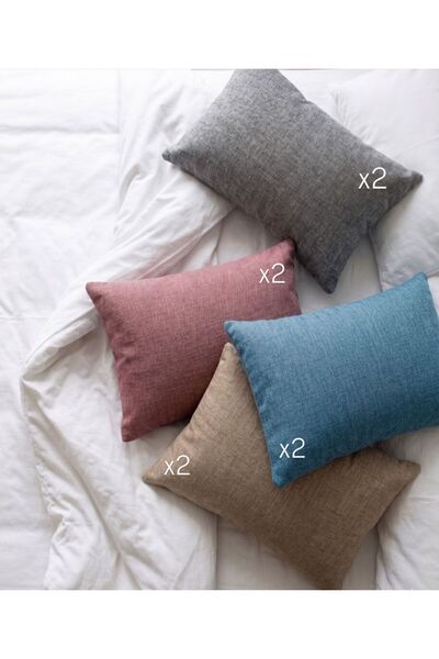 calove 8 Pieces 50X70 cm Cotton Stain-Resistant Pillowcase Set - 4 Different ...