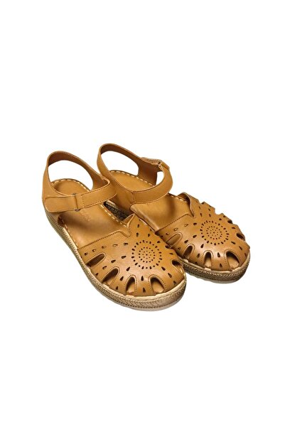 ALDİ Closed Front Genuine Leather Women's Sandals Slippers – Orthopedic Comfo...