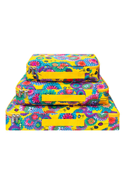 Pylones 3'lü Seyahat Çantası Seti - Travel Organizer - Dahlia