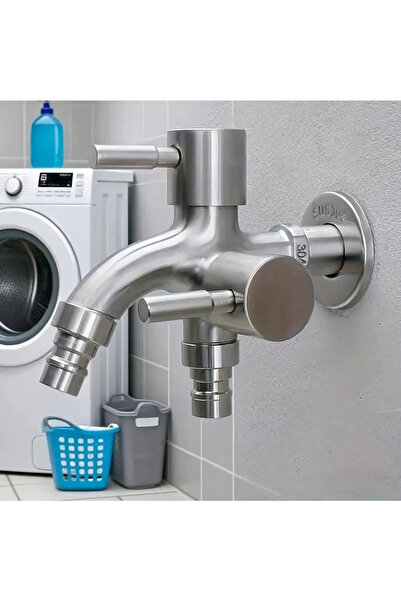 BGA YAZLIK BAHÇE BALKON ÇEŞMESİ 2 ÇIKIŞLI ÇAMAŞIR MAKİNESİ MUSLUK