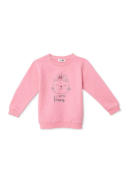 ebebek Hello Baby HelloBaby Kız Bebek Sweatshirt Hayvan Baskılı Bisiklet Yaka...