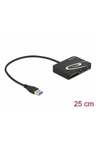 DELOCK Cititor de carduri USB 3.2 Gen 1-A pentru XQD/SD/Micro SD + USB-A, 91756