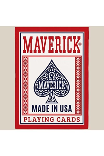 OyuncaklarÜlkesi مجموعة أوراق اللعب الفاخرة من Bicycle Maverick (Red) باللون ...