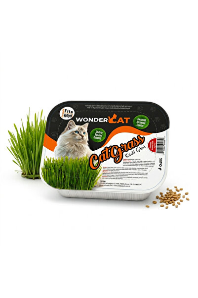 WonderCAT Topraklı Koruyucu File Hediyeli Kedi Çimi