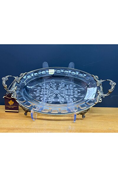 Fransız Limoges Classic Silver Footed Bowl 34 cm