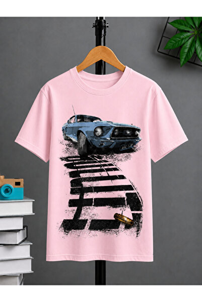 VODEXA Tricou oversize unisex JJZ CAR Imprimat 100% bumbac Tricou confortabil