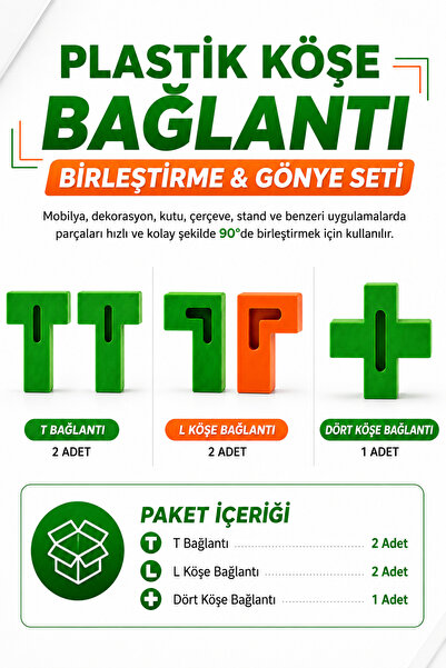pratikmen Plastik Köşe Bağlantı Birleştirme ve Gönye Aparatı