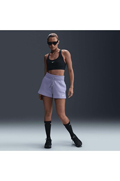 Nike Sportswear Phoenix Fleece High-Waisted Loose Shorts - Lilac Matte Sports...