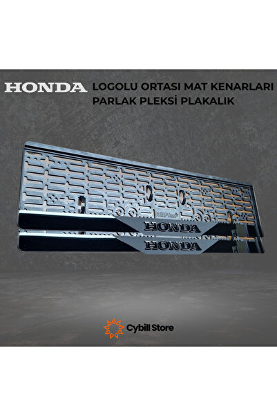CybillStore HONDA Yazılı 3D Kabartmalı Mat Ortalı Ultra Parlak Kenar 2 ADET L...