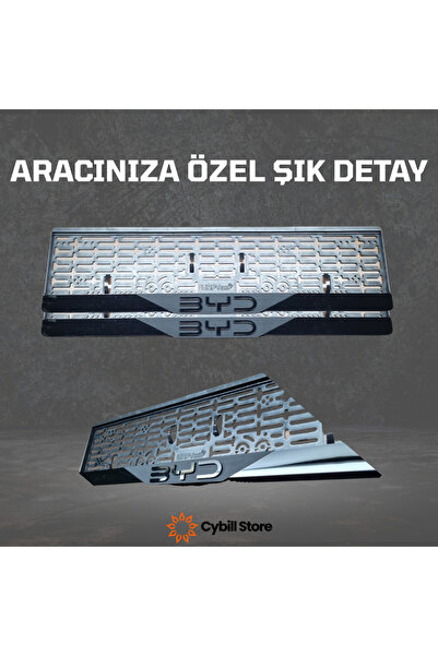 CybillStore BYD 3D Kabartmalı Mat Ortalı Ultra Parlak Kenar 2 ADET Lazer Kesim Özel Tasarım