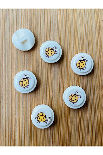 Lorin hobi Plastic Figured Baby Button with Bottom Attachment 14 mm 6 Pieces ...