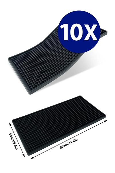 VODİNOX Cafe Bar Barista Ekipmanları Kurutma Kaymaz Bar Mat Silikon 15 x 30 C...