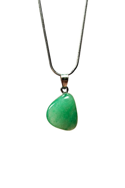 OEM Jade Stone Natural Stone Chain Handmade Necklace End: 2 cm Chain: 20 cm B...