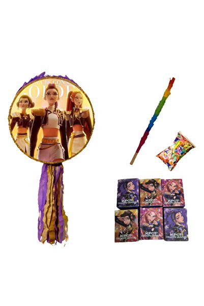 PinaStar Golden Pinata, Demon Hunters, K Pop, with 6 Keychain figures, Pinast...