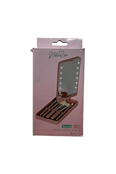 Naturalove Mirrored Led Makeup Brush Set