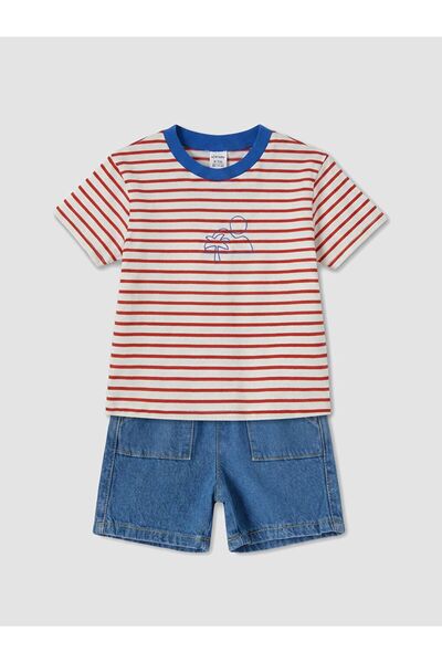 LC Waikiki طقم شورت مخطط للأطفال من LCW