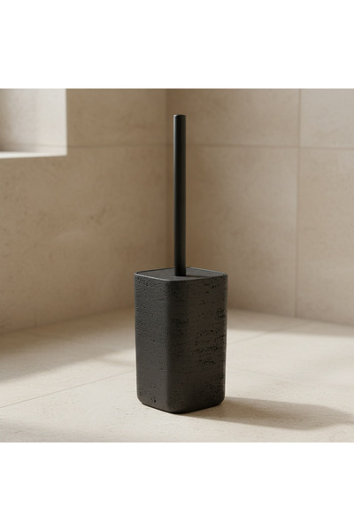 Home Box حامل فرشاة المرحاض من الراتنج من ويثون ساجا - 10×10×17 سم