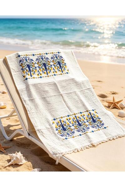 Lady Home 100% Cotton Organic Muslin Peştemal Bath Beach Towel 90 X 190