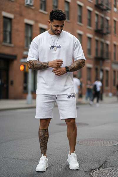 dehaine Summer set for men, t-shirt + shorts, men's Premium tracksuit, 2373