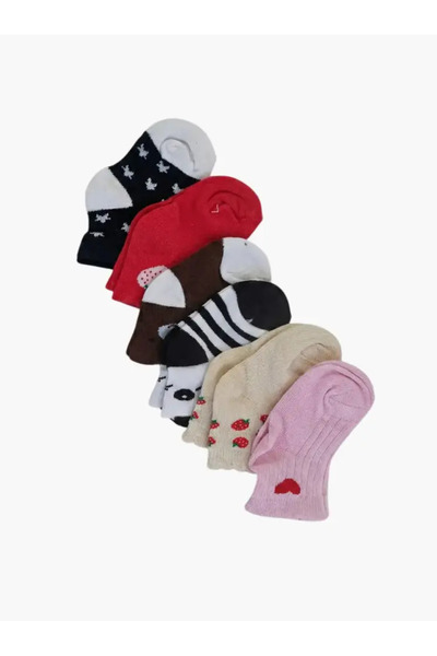 LOOFI Baby Socks Set -Fringes-Ribbons (0-1 Year)-6 Pairs- Pieces in Special C...