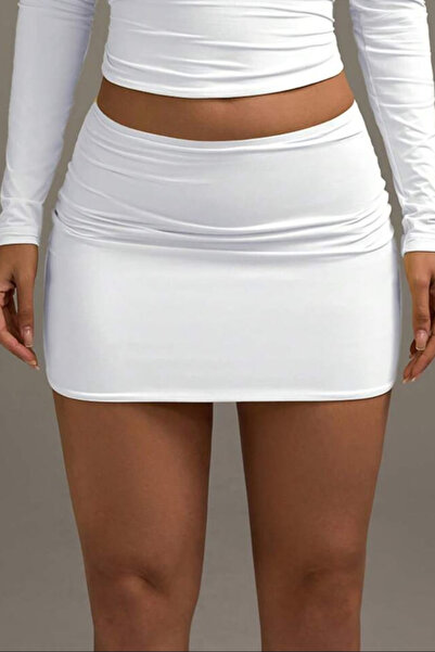 Yenicici Mini Skirt Lycra Mini Skirt Sexy Casual Mini Bodycon Skirt