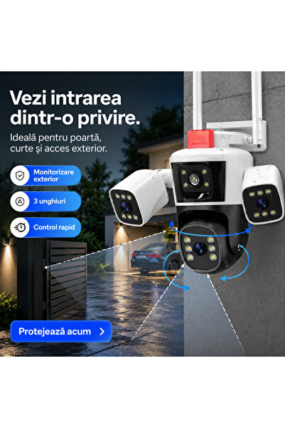 OEM White triple WIFI camera (RO-V03)