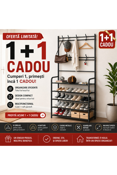 OEM 1 + 1 GRATIS! CUIER CU PANTOFAR SI 5 RAFTURI (RO-V10) (Trend-1+1CUIER)