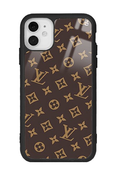 Spoyi iPhone 11 Kahverengi Lv Glossy Tasarımlı Telefon Kılıfı