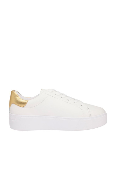 Tommy Hilfiger Γυναικεία Δερμάτινα Sneakers Λευκά FW0FW08756-0HT