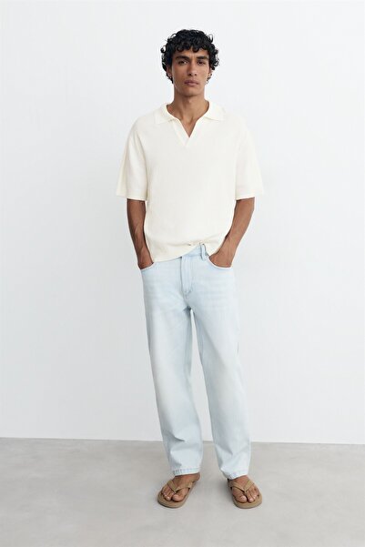 Pull & Bear Havlu dokulu polo t-shirt