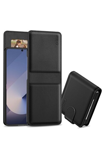 Tech-Protect Husă tip portofel pentru Samsung Galaxy Z Flip7 - Negru