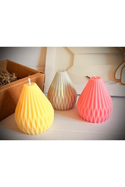 Candle SET CADOU - 3 lumânări parfumate decorative, ceară de soia, 350 g, mul...