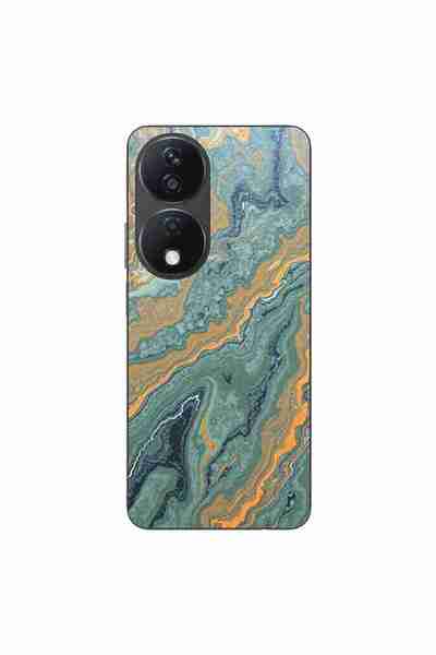 OEM Case compatible with Honor X7b Silicone Gel Tpu Model Forest Flame Marble