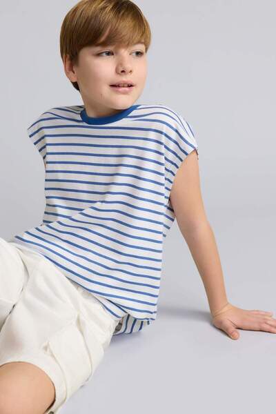 DeFacto Crew Neck Athlete Boy's T-Shirt H8044A826Hs