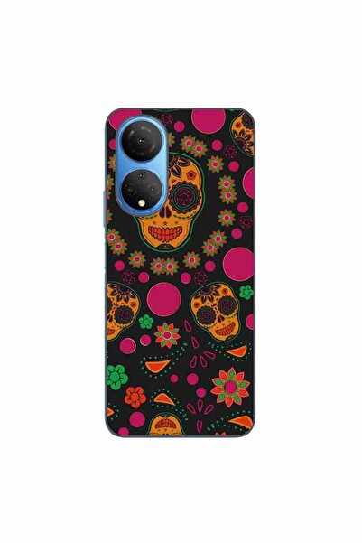 OEM Husa compatibila cu Honor X7 Silicon Gel Tpu Model Halloween Floral Crane...